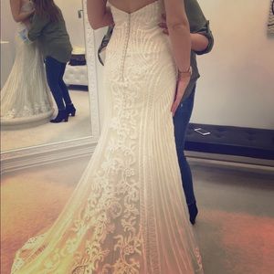 Kitty Chin Designer wedding gown size 12.